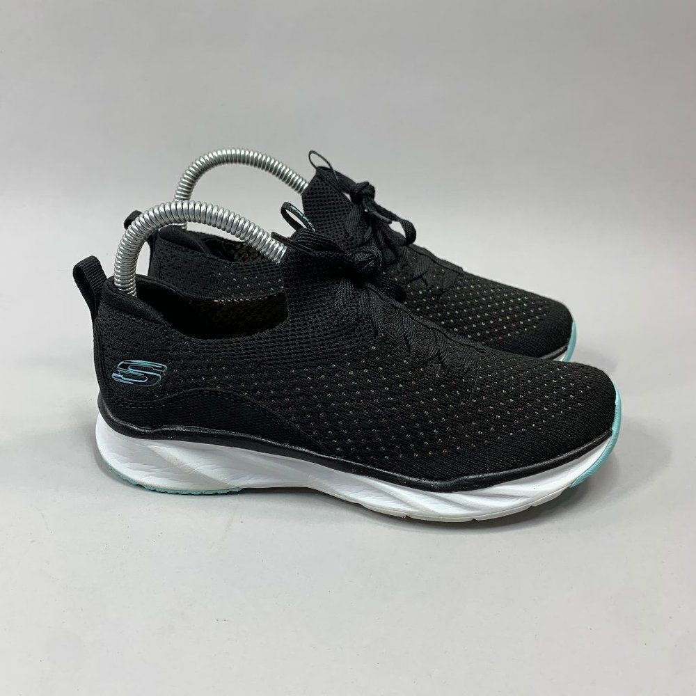 Skechers Shoes Womens 6 Black Athletic Memory Foam Stretch Fit‎ Lace Up Sneakers